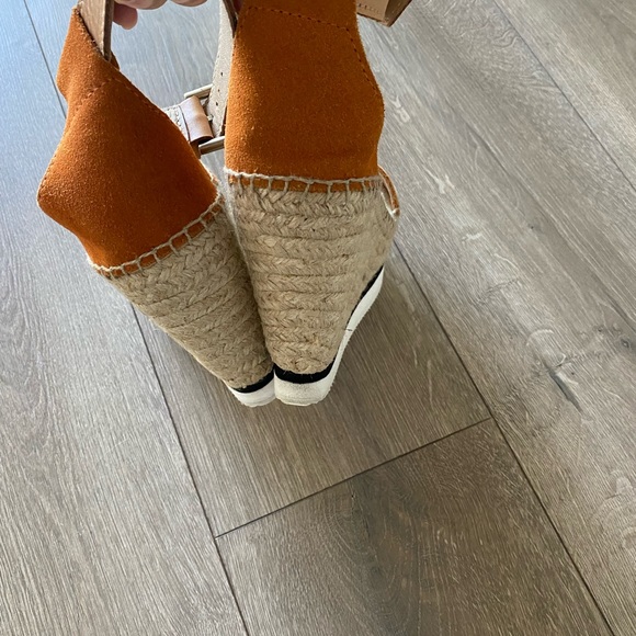 PRICE ⬇️ 
See by Chloe - Glyn Orange suede Espadrille Wedge - size 37 / 6.5 - Picture 9 of 10